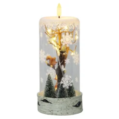 Christmas Woodland Scene Light Up Glass Christmas Decoration (Battery Operated) -CHRISTMAS LIGHTS SHOP 12837638 1424884030579378