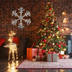 Snowflake Bright White Flashing LED Outdoor Christmas Light Decoration - 80cm -CHRISTMAS LIGHTS SHOP 12838414 1954987346900706