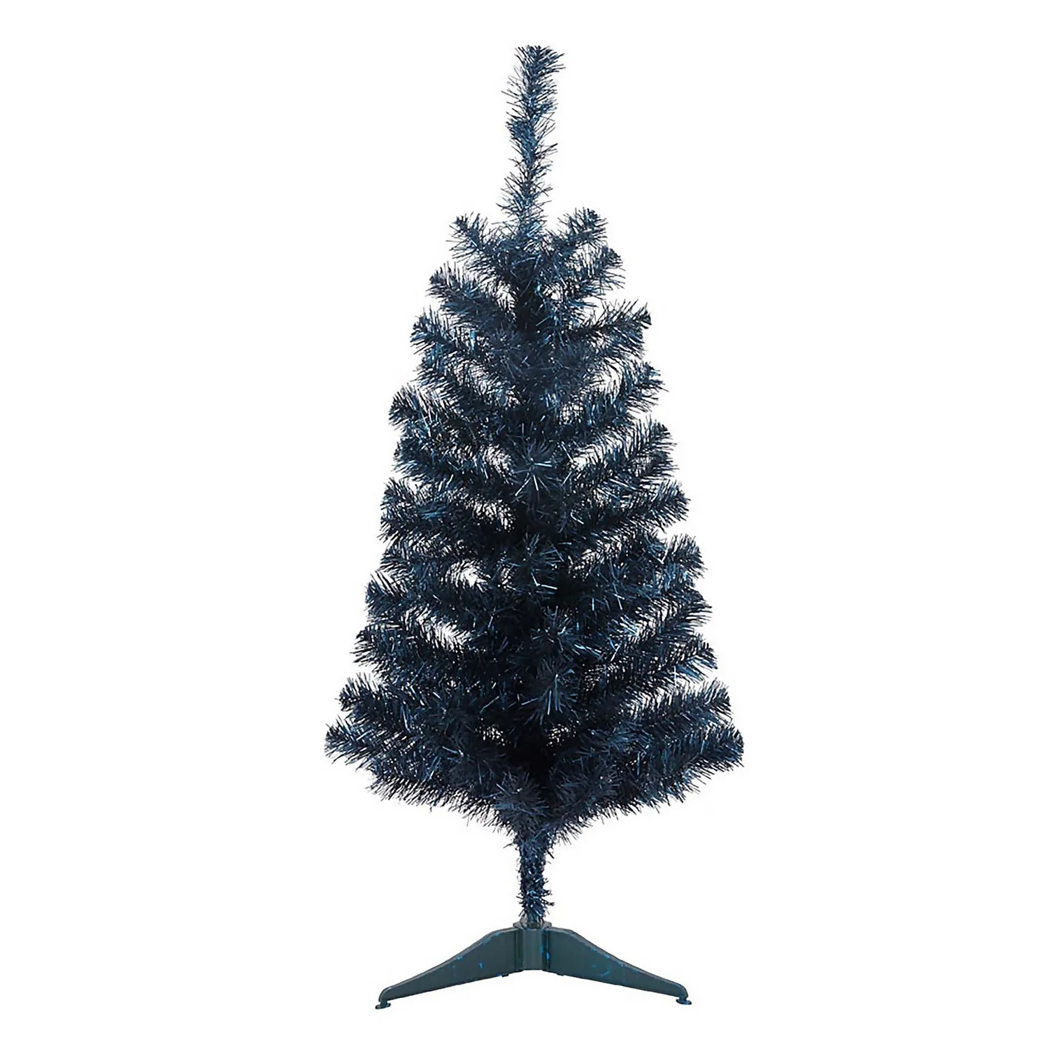 3ft Tinsel Dark Blue Christmas Tree 3 3ft Tinsel Dark Blue Christmas Tree