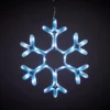 Neon Flashing Snowflake Outdoor Christmas Light Decoration - 34cm
