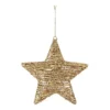 Gold Glitter Wire Star Hanging Christmas Tree Decoration -CHRISTMAS LIGHTS SHOP 12839896 1314884041006358