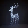 Acrylic LED Reindeer White 3D Outdoor Christmas Light Decoration - 128cm -CHRISTMAS LIGHTS SHOP 12840052 2084884184988805