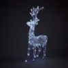 Acrylic LED Reindeer White 3D Outdoor Christmas Light Decoration - 100cm -CHRISTMAS LIGHTS SHOP 12840053 8994884184988991