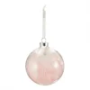 Pink Peacock Feather Glass Christmas Tree Bauble -CHRISTMAS LIGHTS SHOP 12840162 1244884024297204