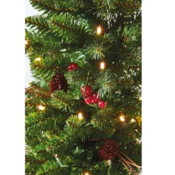 5ft Pre-lit / Pre-Decorated Berries Pot Christmas Tree -CHRISTMAS LIGHTS SHOP 12840308 1044884177466986