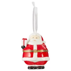 Porcelain Santa Trinket Box Christmas Tree Decoration