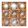 Gold Glass Christmas Tree Baubles - 9 Pack -CHRISTMAS LIGHTS SHOP 12906327 5504899048203961