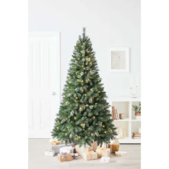 7ft Beauly Pine Pre-lit Artificial Christmas Tree -CHRISTMAS LIGHTS SHOP 12914800 1184889224296375