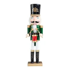 Green Wooden Nutcracker Christmas Decoration - 50cm