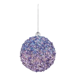Purple Sequin Christmas Tree Bauble