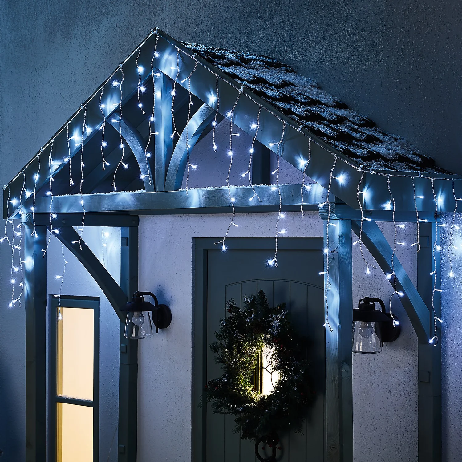 720 LED Timer Icicle String Christmas Lights - Bright White 4 720 LED Timer Icicle String Christmas Lights - Bright White - Image 2