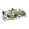 White Berry & Willow Tabletop Christmas 3 Candle Holder - 30cm -CHRISTMAS LIGHTS SHOP 12941022 1214884028304244
