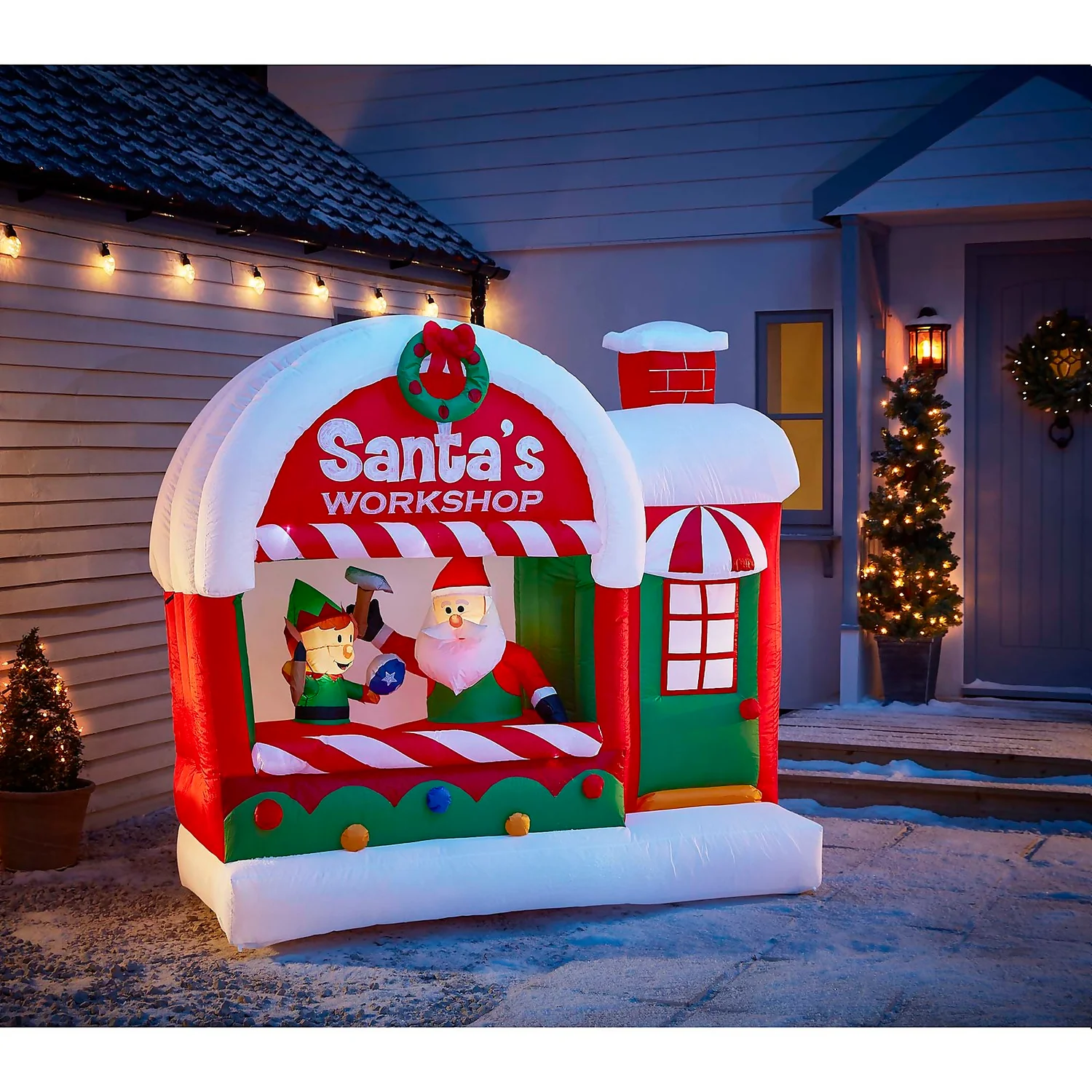 6ft Santa's Workshop Christmas Inflatable 3 6ft Santa's Workshop Christmas Inflatable