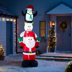 9ft Santa And Friends Christmas Inflatable