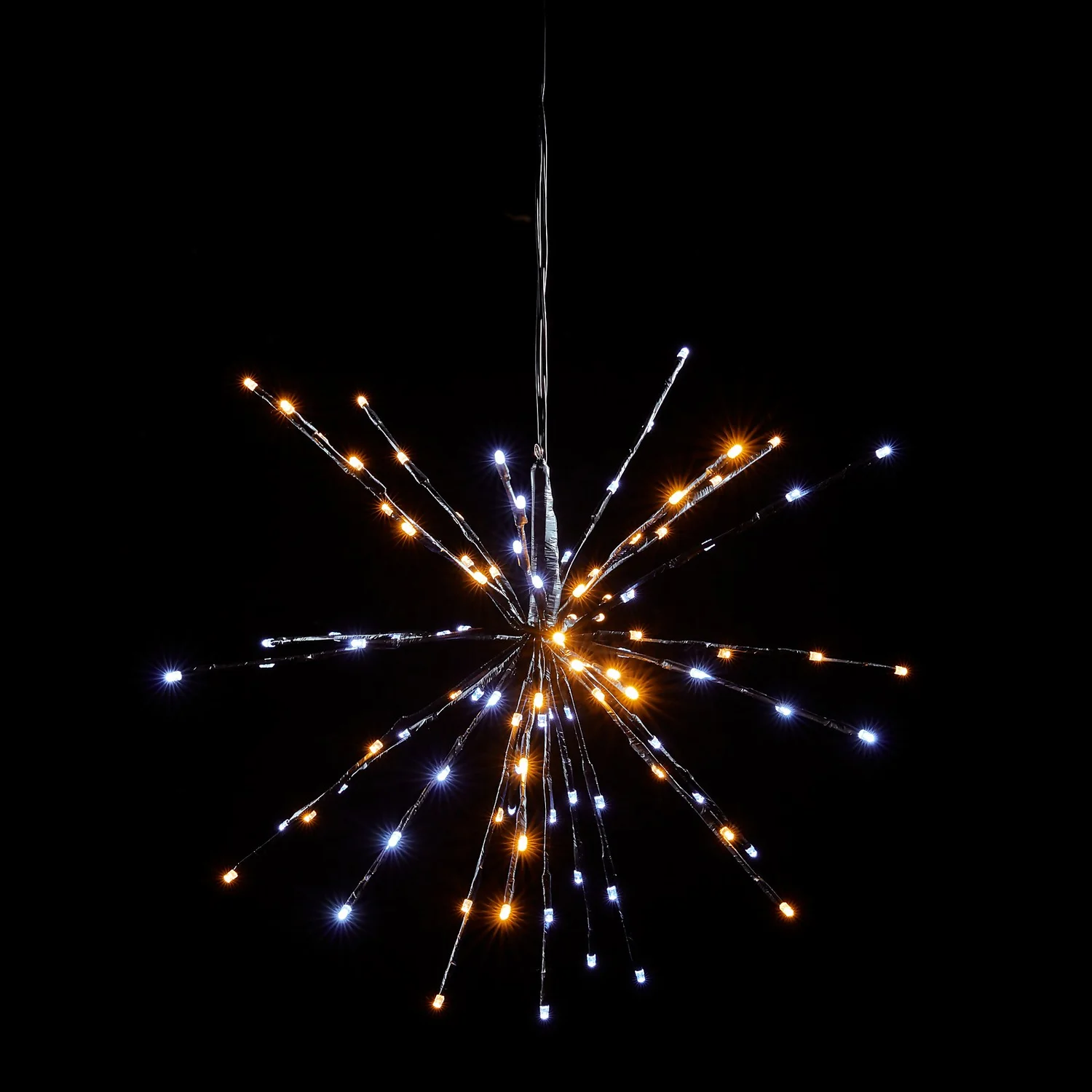 Black North Star LED Outdoor Christmas String Lights - Set Of 4 5 Black North Star LED Outdoor Christmas String Lights - Set Of 4 - Image 3