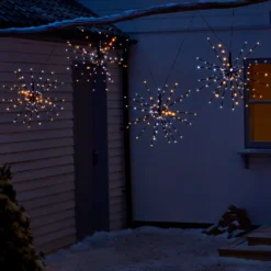 Black North Star LED Outdoor Christmas String Lights - Set Of 4