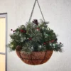 Pre-lit Berry Decorated Christmas Hanging Basket (Battery Operated) -CHRISTMAS LIGHTS SHOP 13675462 1764974930930528