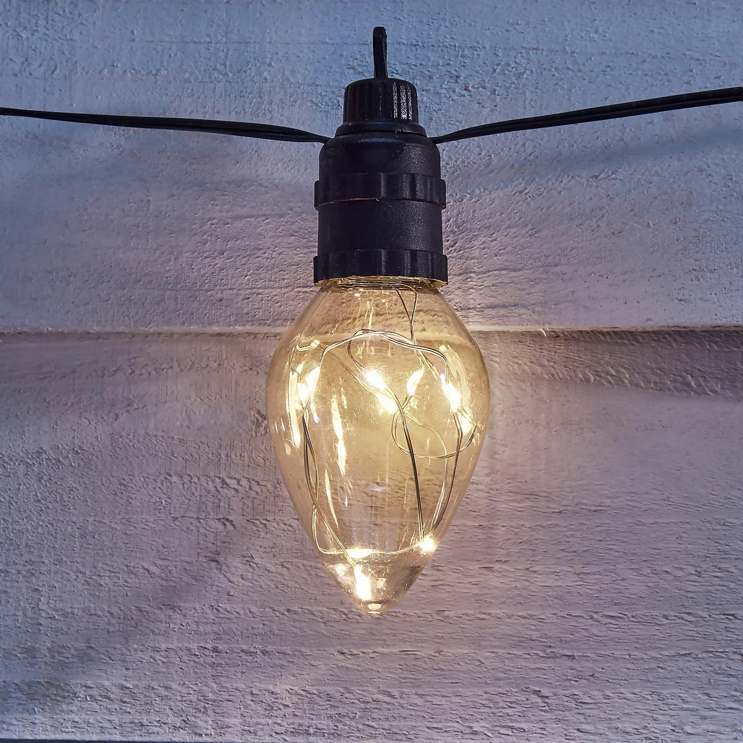 10 Twinkling Cone Copper Wire LED Connectable Outdoor Christmas String Lights - Warm White 4 10 Twinkling Cone Copper Wire LED Connectable Outdoor Christmas String Lights - Warm White - Image 2