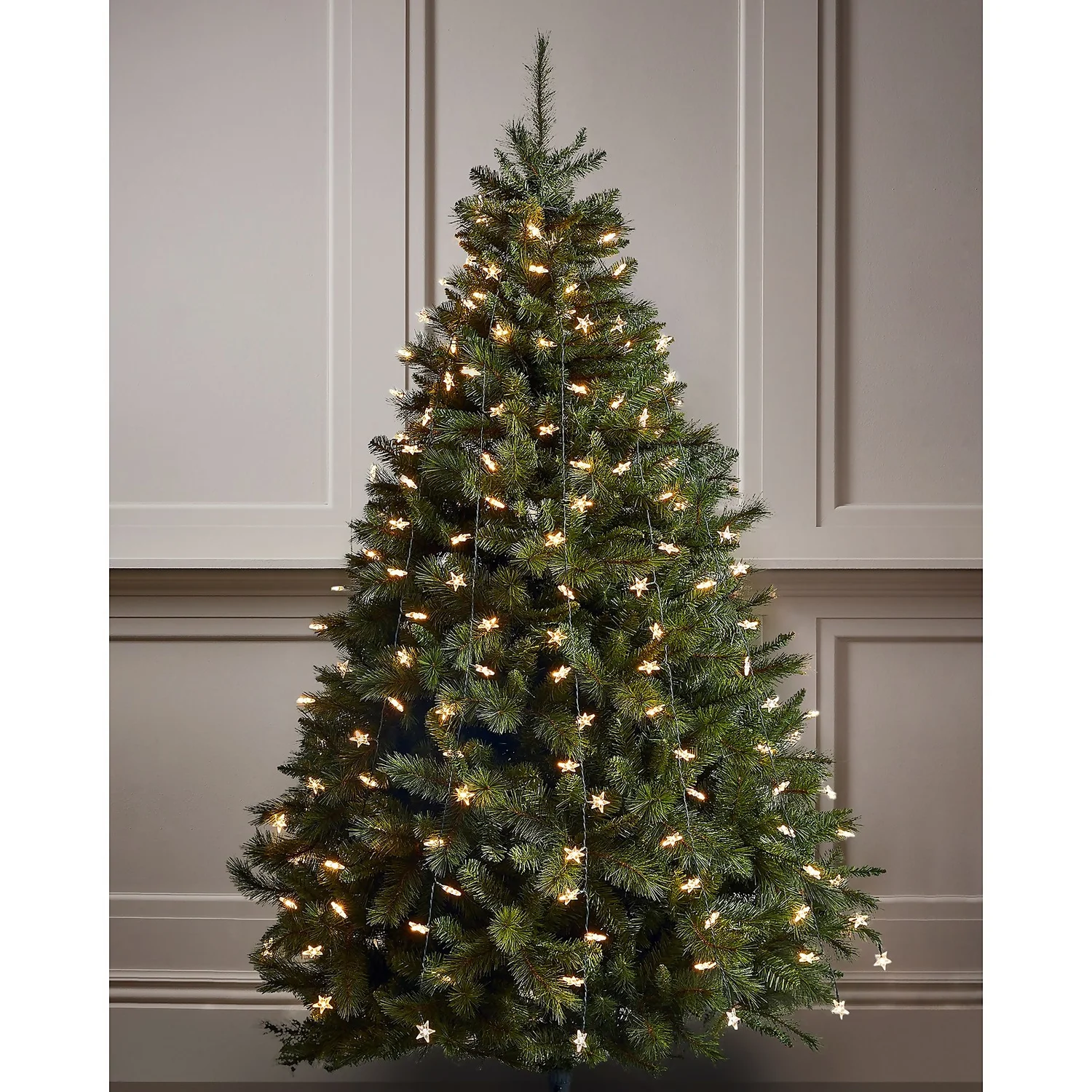 200 Acrylic Star LED Christmas Tree Net Light (10 Strands) - Warm White 4 200 Acrylic Star LED Christmas Tree Net Light (10 Strands) - Warm White - Image 2