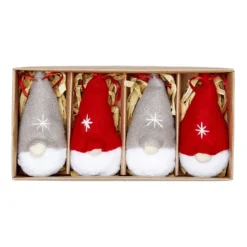 10cm Gonk Christmas Tree Decoration Set - Pack Of 4