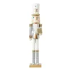 Silver Wooden Nutcracker Figure Christmas Decoration - 80cm