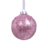 Mid Pink Beaded Satin Christmas Tree Bauble - 90mm -CHRISTMAS LIGHTS SHOP 13700356 1124984497200889