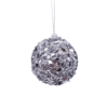 Silver Mirror Pearl Christmas Tree Bauble - 80mm -CHRISTMAS LIGHTS SHOP 13700359 1004984497617928