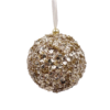 Gold Sequin Bauble Christmas Tree Bauble - 100mm
