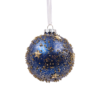 Navy & Gold Star Glass Christmas Tree Bauble - 90mm -CHRISTMAS LIGHTS SHOP 13700371 2054984497455886