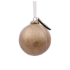 Gold Leaf Textured Christmas Tree Bauble - 90mm