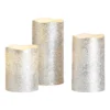 3 LED Christmas Pillar Candles - Silver (Battery Operated) -CHRISTMAS LIGHTS SHOP 13700644 7354966107733221