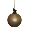 Mottled Gold Glass Christmas Tree Bauble - 90mm -CHRISTMAS LIGHTS SHOP 13711110 7284985908998645