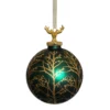 Green Forest Stag Glass Christmas Tree Bauble - 90mm -CHRISTMAS LIGHTS SHOP 13711119 1554985909221776