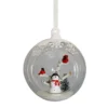 Open Glass Snowman Scene Christmas Tree Bauble -90mm -CHRISTMAS LIGHTS SHOP 13711121 1154985909336139
