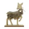 Wooden Fur Reindeer Christmas Decoration -CHRISTMAS LIGHTS SHOP 13714915 1704984568929863