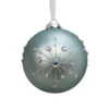 Duck Egg Snowflake Jewel Christmas Tree Bauble - 90mm -CHRISTMAS LIGHTS SHOP 13714918 2014984562964237