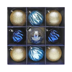 Party Nights 100mm Christmas Tree Baubles - Pack Of 9