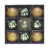 Refined Nature 100mm Christmas Tree Baubles - Pack Of 9 -CHRISTMAS LIGHTS SHOP 13714948 1664984562968512