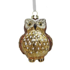 Glass Owl Christmas Tree Decoration