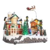 Christmas Village With Rotating Tree LED Christmas Decoration -CHRISTMAS LIGHTS SHOP 13721410 4874984572889950