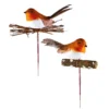 Set Of 2 Assorted Christmas Robin Picks - 17cm -CHRISTMAS LIGHTS SHOP 13760554 1094984276414800